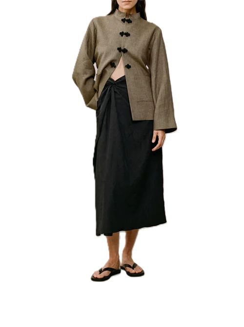 RÓHEPANKOU LINEN JACKET marrone Róhe | 419-11-180240 BROWN MELANGE